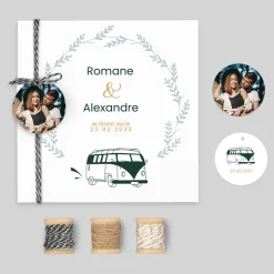 Créations En Collaboration | Faire-part Mariage Original^Planet cards Van Champêtre