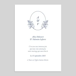 Faire-part Mariage Chic^Planet cards Végétal et Monogramme