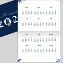 Carte De Vœux Entreprise Nature | Carte De Vœux Entreprise Calendrier^Planet cards Végétaux Hivernaux et Calendrier