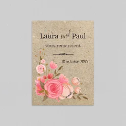 Carte Remerciement Mariage Champêtre^Planet cards Vintage champêtre