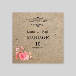 Save The Date^Planet cards Vintage champêtre