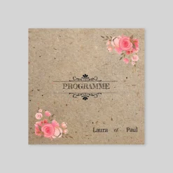 Programme De Mariage^Planet cards Vintage champêtre