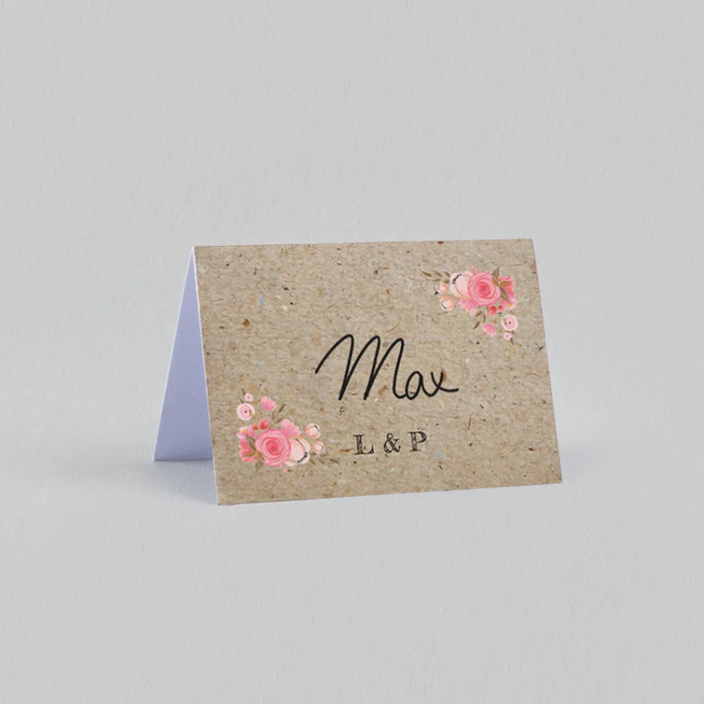 Marque-place Mariage^Planet cards Vintage champêtre