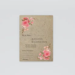 Coupon-réponse Mariage^Planet cards Vintage champêtre