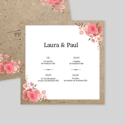 Programme De Mariage^Planet cards Vintage champêtre
