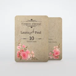 Coupon-réponse Mariage^Planet cards Vintage champêtre