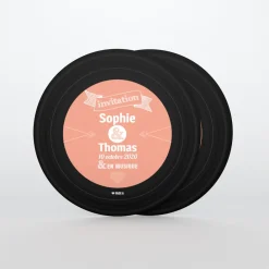 Carte D'invitation Mariage^Planet cards Vinyle rétro
