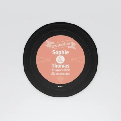 Carte D'invitation Mariage^Planet cards Vinyle rétro