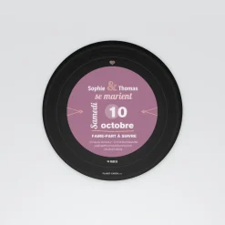 Save The Date^Planet cards Vinyle rétro