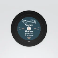 Carte D'invitation Mariage^Planet cards Vinyle rétro