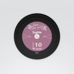 Save The Date^Planet cards Vinyle rétro