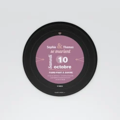 Save The Date^Planet cards Vinyle rétro