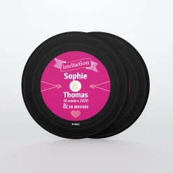 Carte D'invitation Mariage^Planet cards Vinyle rétro