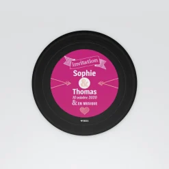 Carte D'invitation Mariage^Planet cards Vinyle rétro