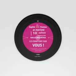 Carte D'invitation Mariage^Planet cards Vinyle rétro