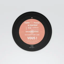 Carte D'invitation Mariage^Planet cards Vinyle rétro