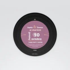 Save The Date^Planet cards Vinyle rétro