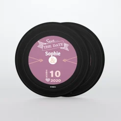 Save The Date^Planet cards Vinyle rétro