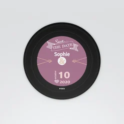 Save The Date^Planet cards Vinyle rétro