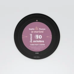 Save The Date^Planet cards Vinyle rétro