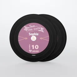 Save The Date^Planet cards Vinyle rétro