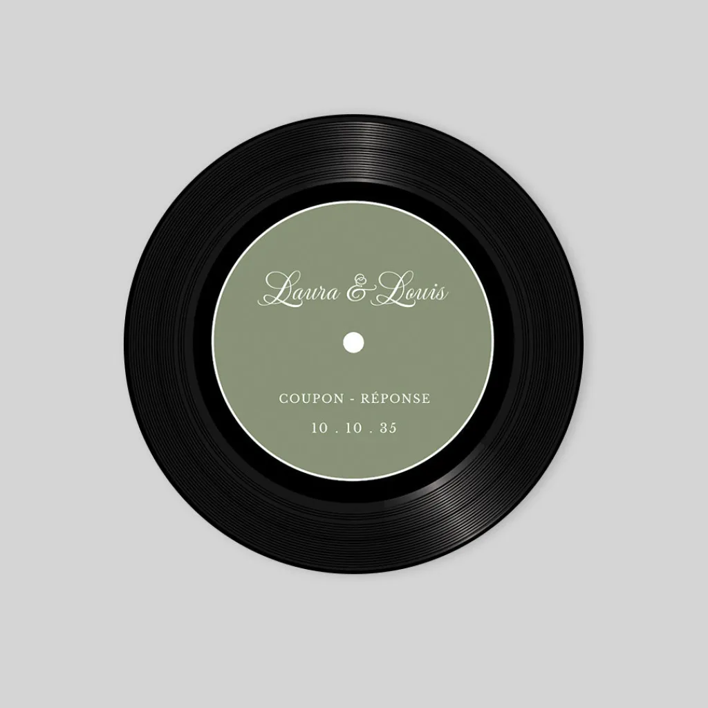 Coupon-réponse Mariage^Planet cards Vinyle Vintage