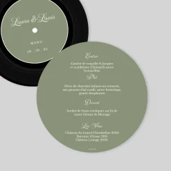 Menu De Mariage^Planet cards Vinyle vintage
