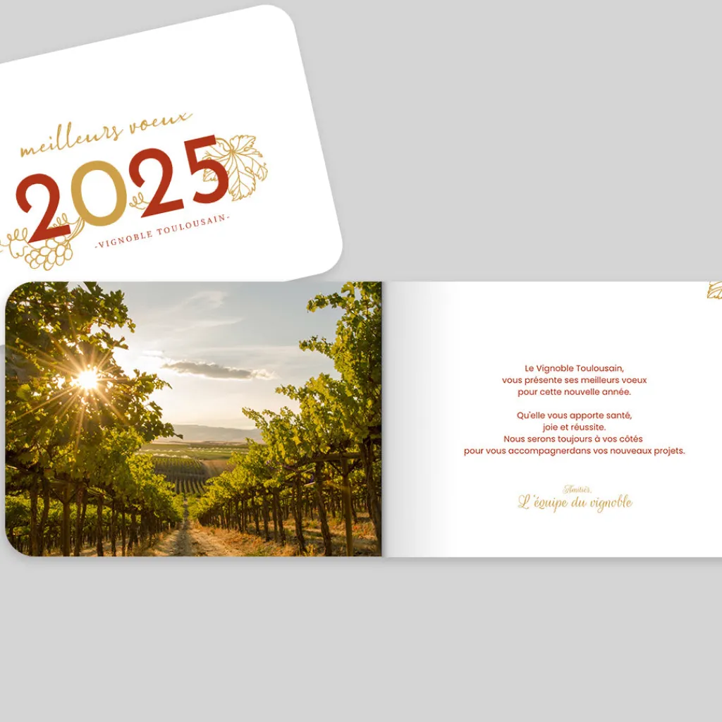 Carte De Vœux Entreprise Nature^Planet cards Voeux du Vignoble