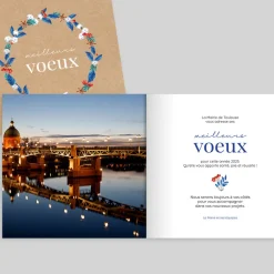 Carte De Vœux Entreprise Nature^Planet cards Voeux et Couronne Végétale